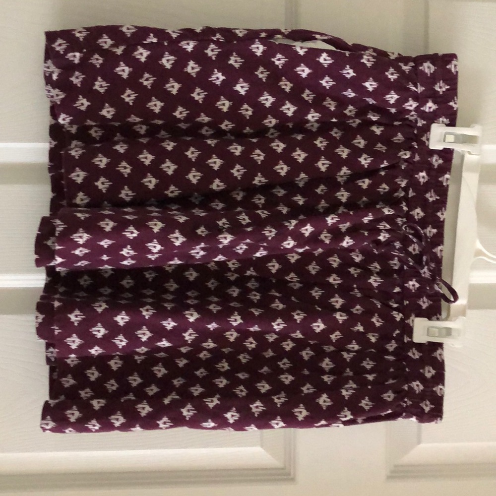Cranberry Linen Skirt